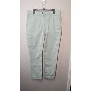 Boden Women's Trousers UK 16R/ US 12R Mint Green Cotton/Elastane Straight Chino